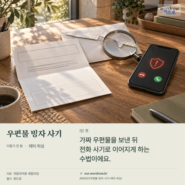우편물 빙자 사기 · 레터 피싱 영상 미리보기