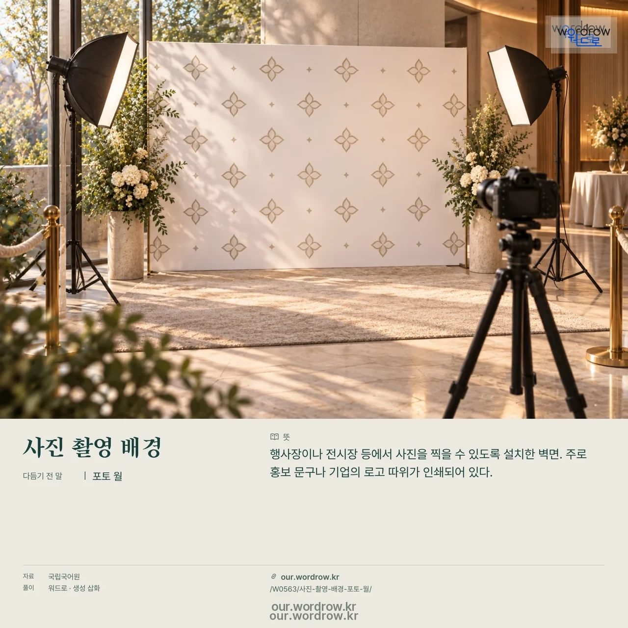 사진 촬영 배경 · 포토 월 영상 미리보기