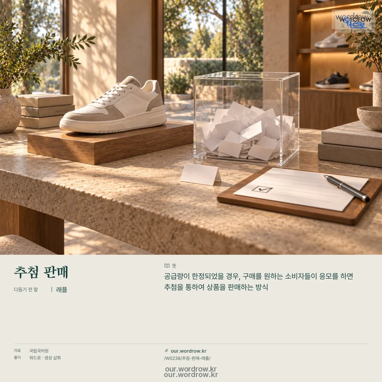 추첨 판매 · 래플 영상 미리보기