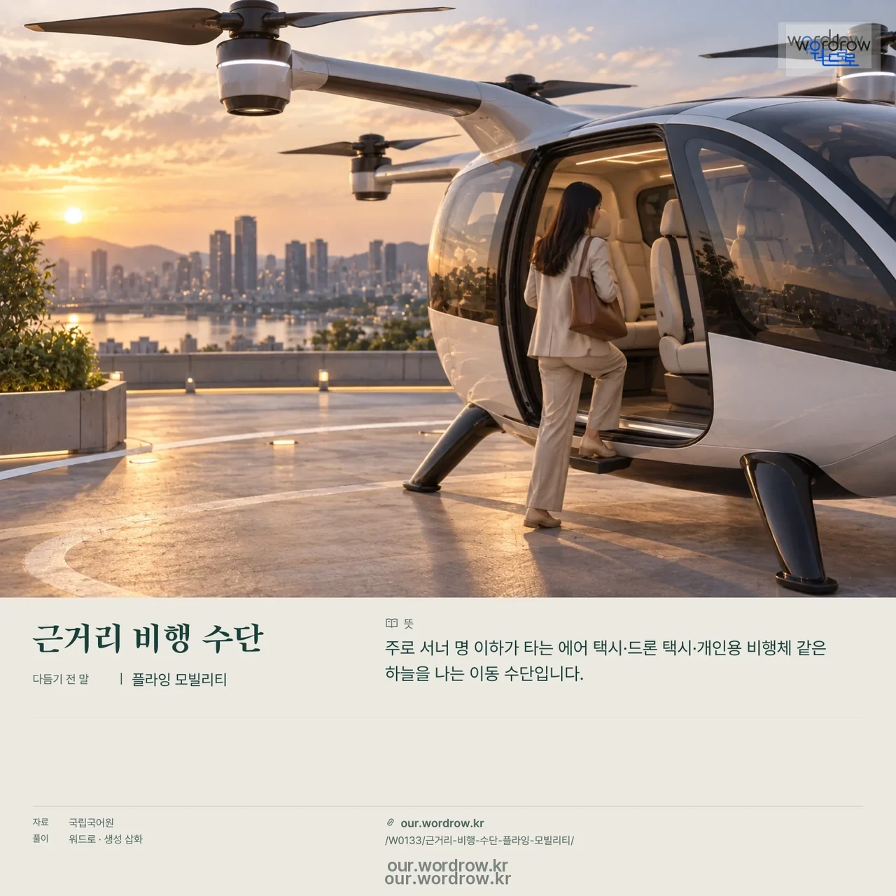 근거리 비행 수단 · 플라잉 모빌리티 영상 미리보기