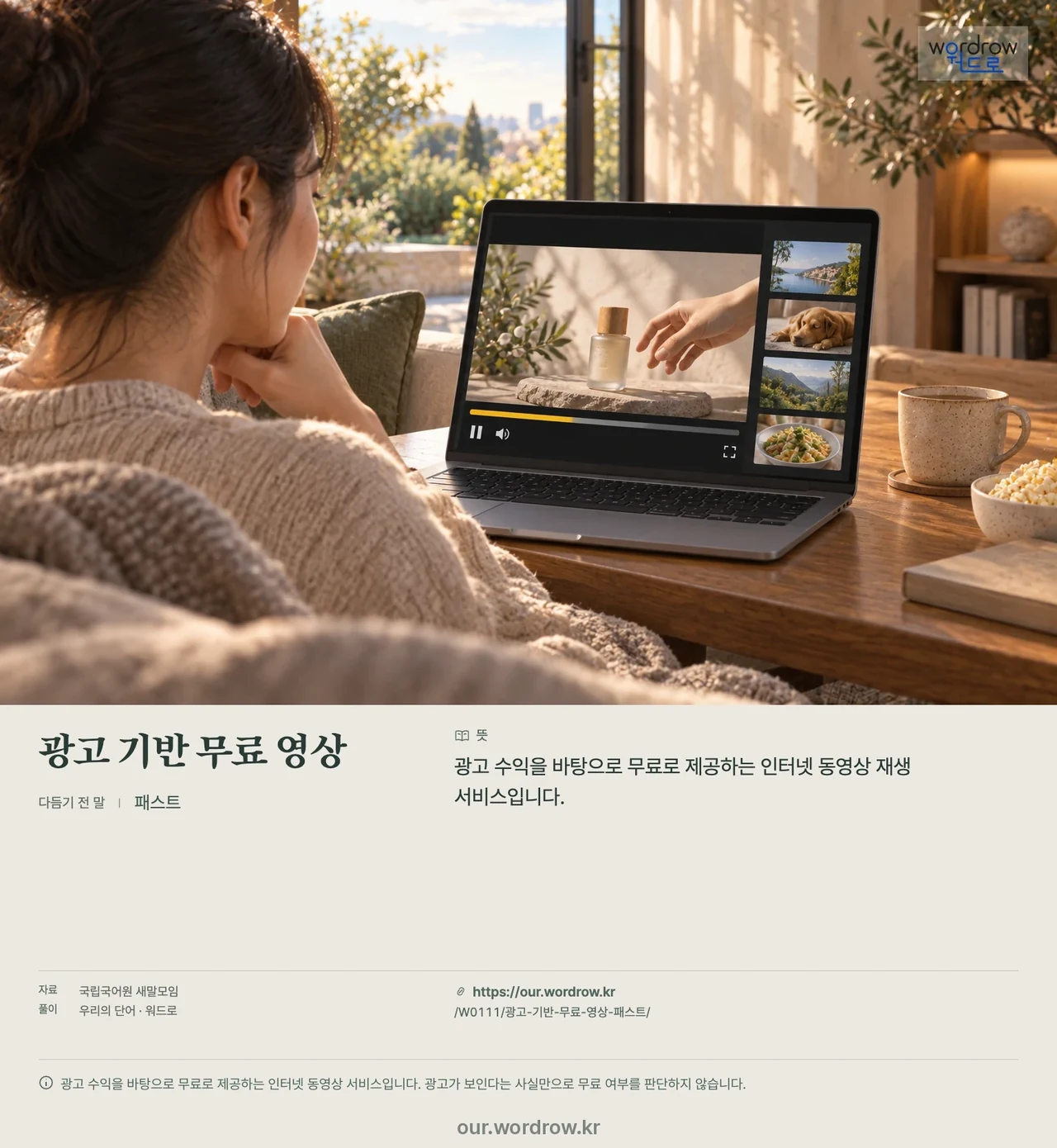 광고 기반 무료 영상 · 패스트 영상 미리보기