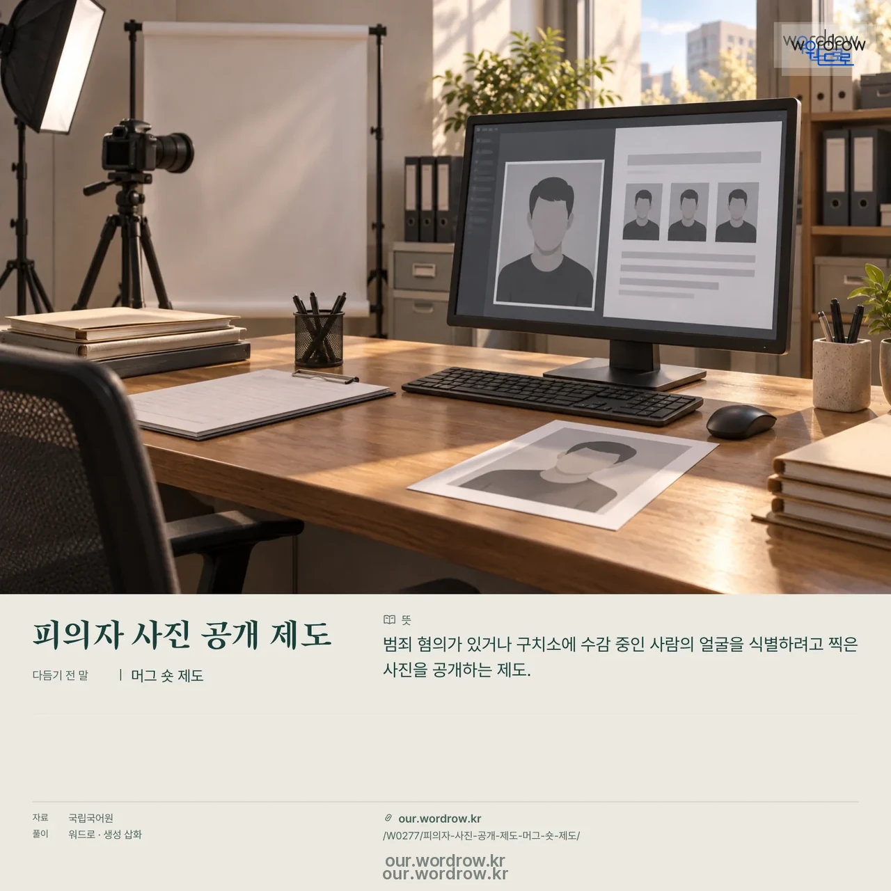 피의자 사진 공개 제도 · 머그 숏 제도 영상 미리보기