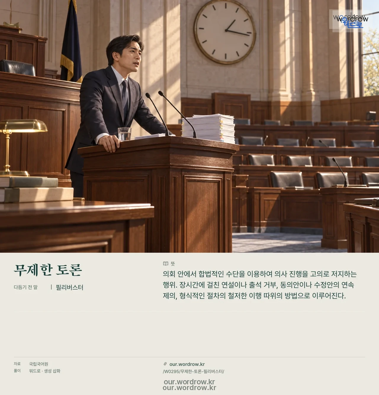 무제한 토론 · 필리버스터 영상 미리보기