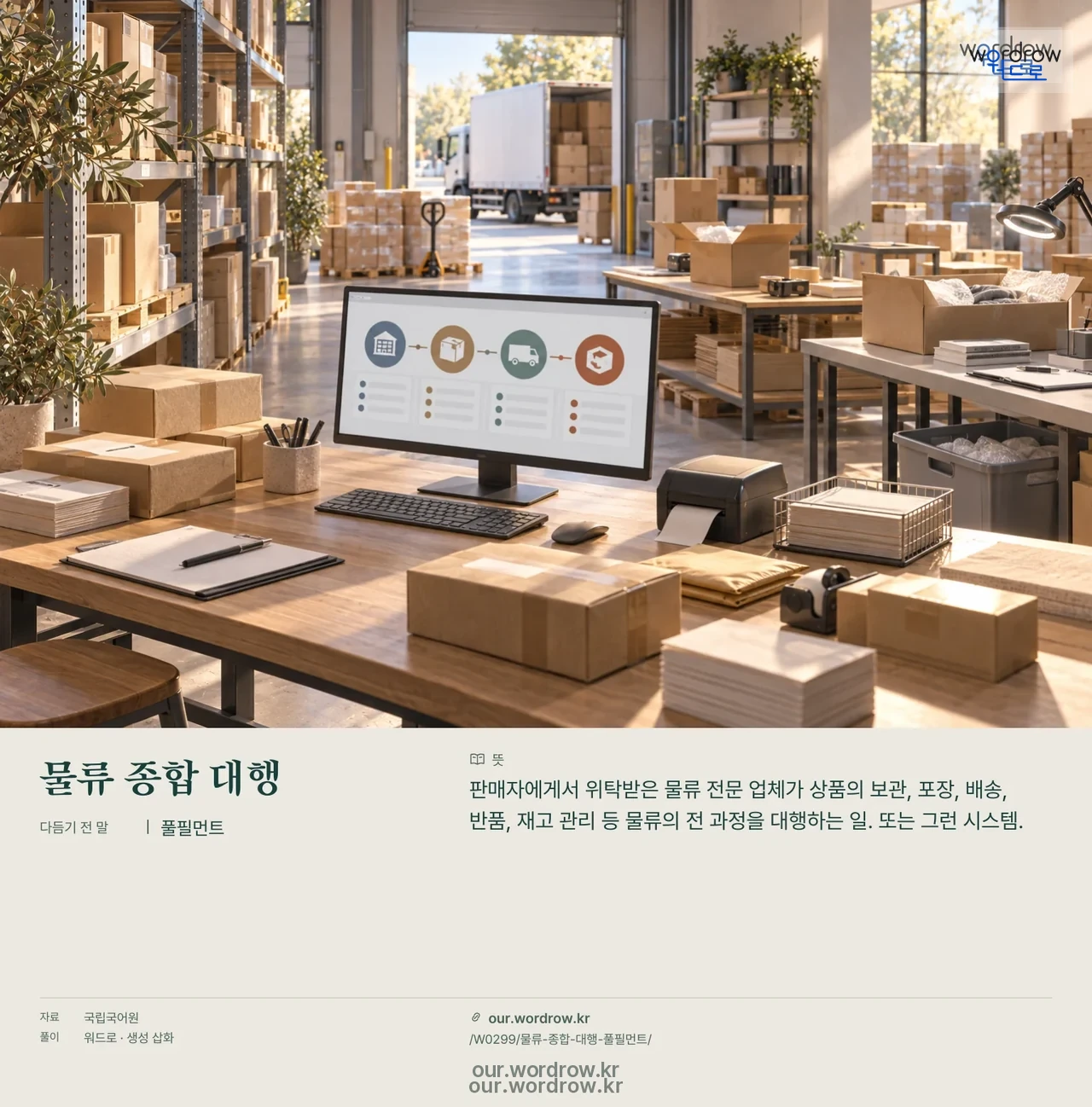 물류 종합 대행 · 풀필먼트 영상 미리보기