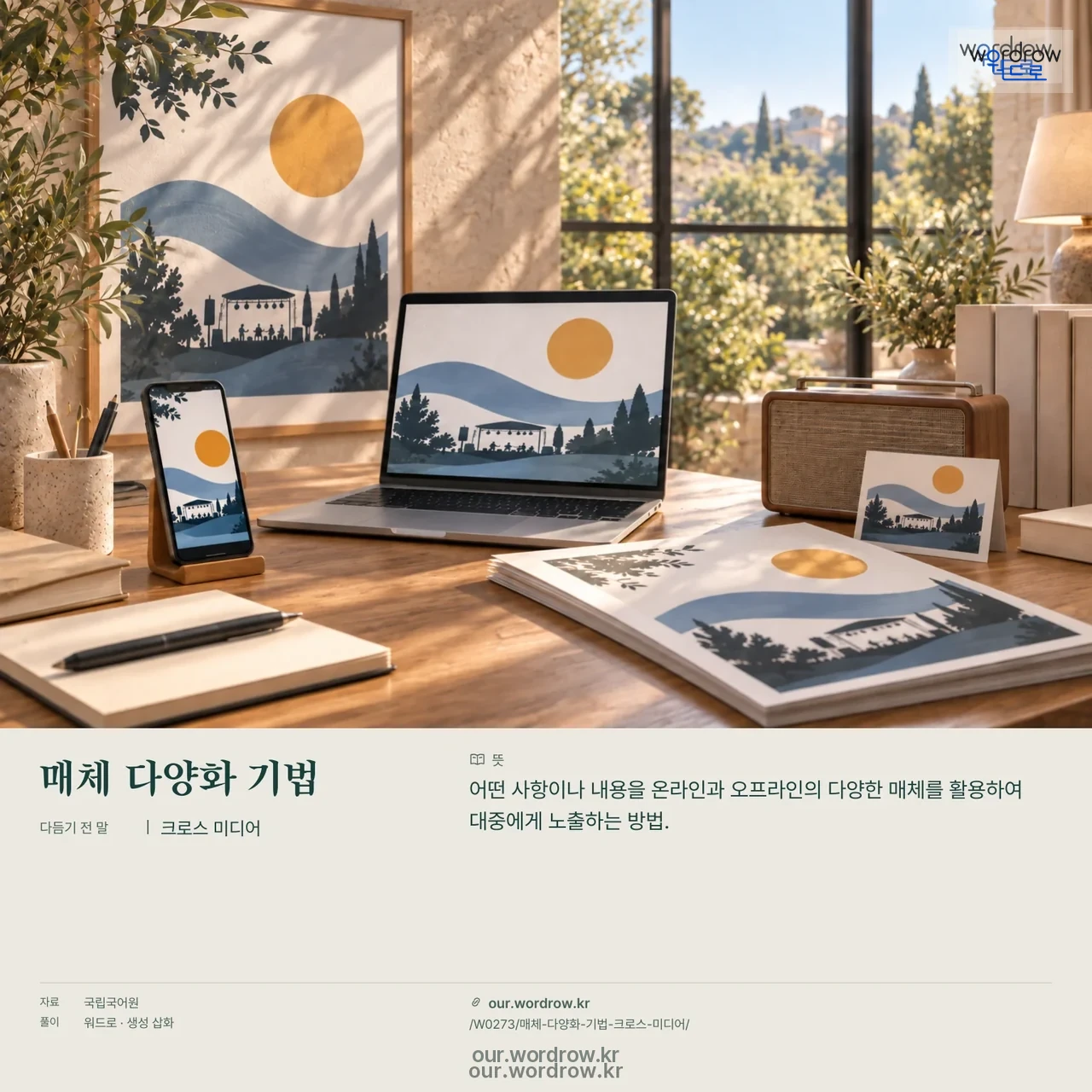 매체 다양화 기법 · 크로스 미디어 영상 미리보기