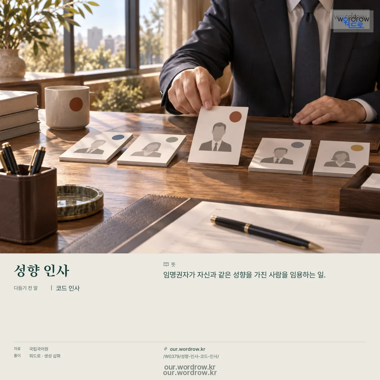성향 인사 · 코드 인사 영상 미리보기