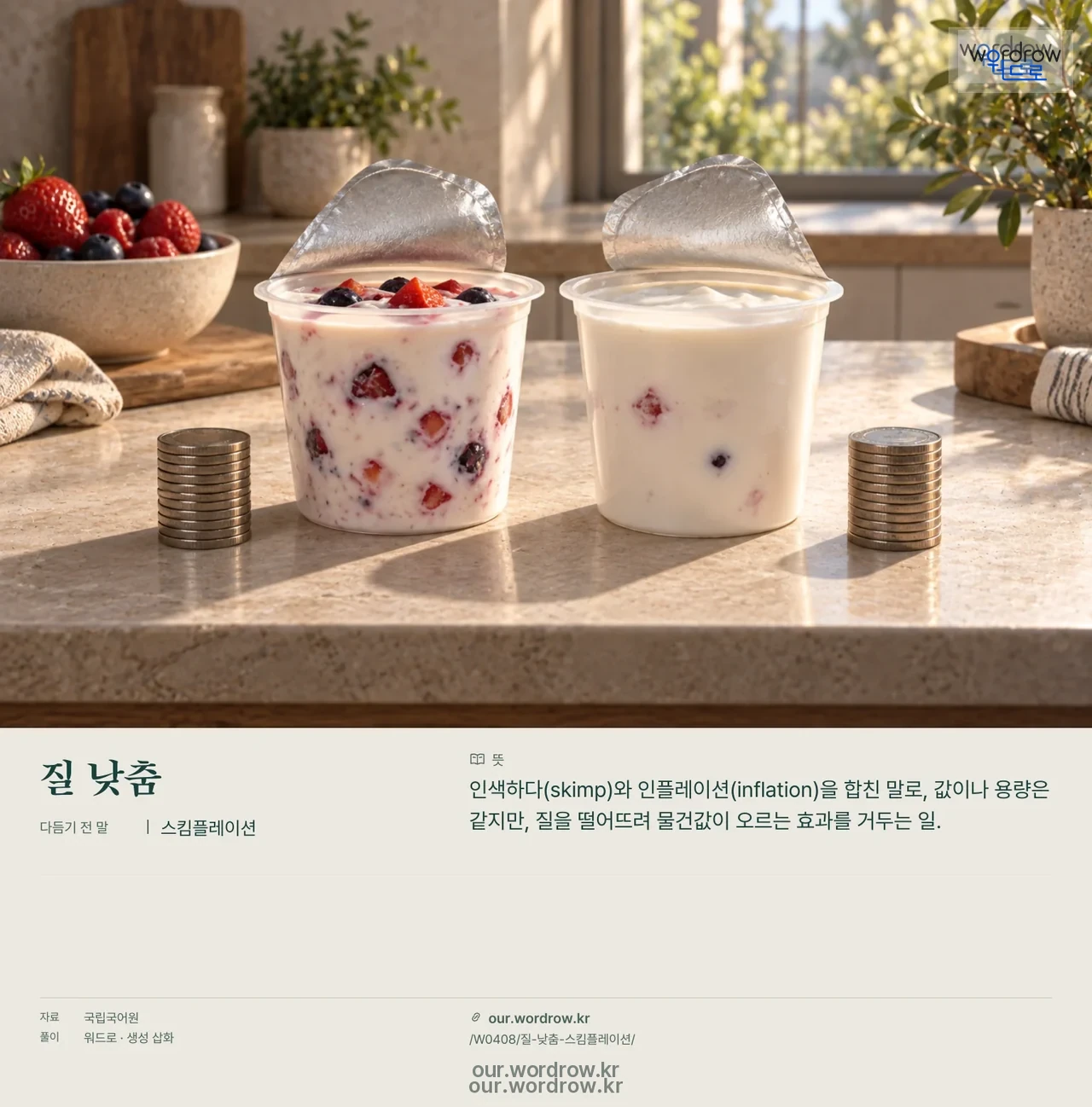 질 낮춤 · 스킴플레이션 영상 미리보기