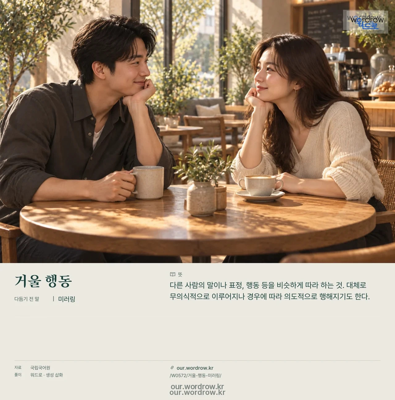 거울 행동 · 미러링 영상 미리보기
