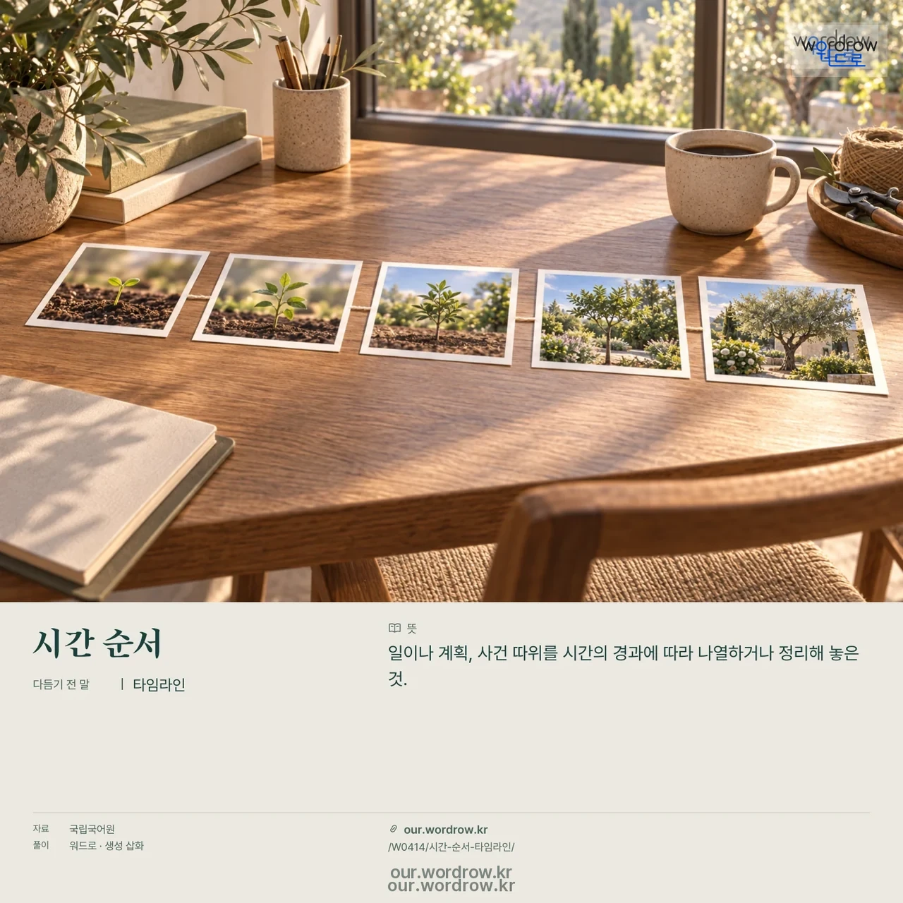 시간 순서 · 타임라인 영상 미리보기