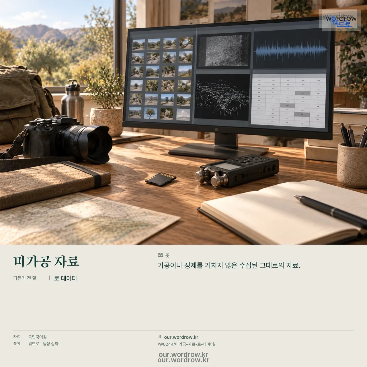 미가공 자료 · 로 데이터 영상 미리보기